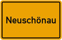 Ortsschild von Gemeinde Neuschönau in Bayern