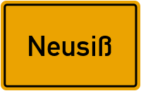 Ortsschild von Gemeinde Neusiß in Thüringen
