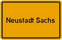 Ortsschild Neustadt Sachs