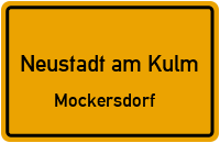 Straßenverzeichnis Neustadt am Kulm Mockersdorf