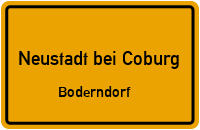 Straßenverzeichnis Neustadt bei Coburg Boderndorf