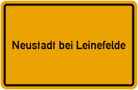 Ortsschild Neustadt bei Leinefelde