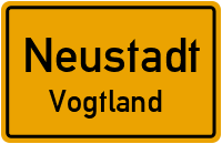 Ortsschild Neustadt / Vogtland
