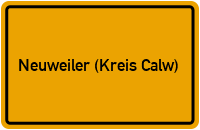 Ortsschild von Gemeinde Neuweiler (Kreis Calw) in Baden-Württemberg
