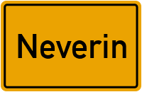 Ortsschild von Neverin in Mecklenburg-Vorpommern