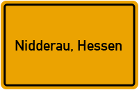 Ortsschild von Stadt Nidderau, Hessen in Hessen