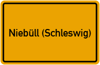 Ortsschild von Stadt Niebüll (Schleswig) in Schleswig-Holstein