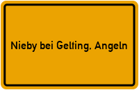 City Sign Nieby bei Gelting, Angeln
