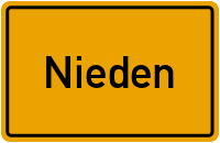 Ortsschild von Nieden in Mecklenburg-Vorpommern