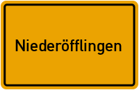 Ortsschild von Gemeinde Niederöfflingen in Rheinland-Pfalz