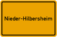 Ortsschild von Gemeinde Nieder-Hilbersheim in Rheinland-Pfalz