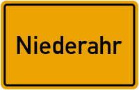 Ortsschild von Gemeinde Niederahr in Rheinland-Pfalz