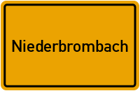 Ortsschild von Gemeinde Niederbrombach in Rheinland-Pfalz