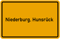 City Sign Niederburg, Hunsrück