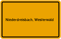 City Sign Niederdreisbach, Westerwald