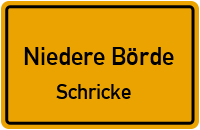 Schulstraße in Niedere BördeSchricke