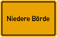 City Sign Niedere Börde