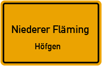 Werbiger Weg in Niederer FlämingHöfgen