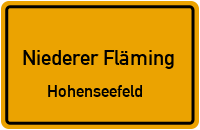 Hohenseefeld - Niederseefelder Straße in Niederer FlämingHohenseefeld