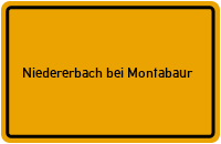 City Sign Niedererbach bei Montabaur