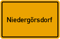 Ortsschild von Gemeinde Niedergörsdorf in Brandenburg