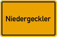 Ortsschild von Gemeinde Niedergeckler in Rheinland-Pfalz