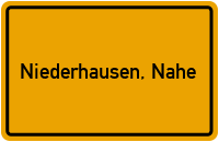 Ortsschild von Gemeinde Niederhausen, Nahe in Rheinland-Pfalz