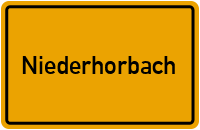 Ortsschild von Gemeinde Niederhorbach in Rheinland-Pfalz
