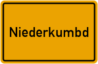 Ortsschild von Gemeinde Niederkumbd in Rheinland-Pfalz
