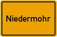 Ortsschild von Gemeinde Niedermohr in Rheinland-Pfalz