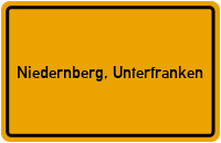 Ortsschild von Gemeinde Niedernberg, Unterfranken in Bayern