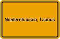 Ortsschild von Gemeinde Niedernhausen, Taunus in Hessen