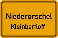 Dingelstädter Straße in 37355 Niederorschel (Kleinbartloff)