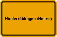 City Sign Niederröblingen (Helme)