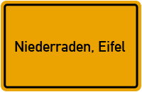 City Sign Niederraden, Eifel