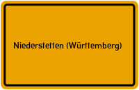 City Sign Niederstetten (Württemberg)