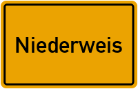 Ortsschild von Gemeinde Niederweis in Rheinland-Pfalz