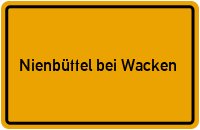 City Sign Nienbüttel bei Wacken