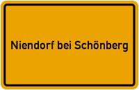 Ortsschild Niendorf bei Schönberg