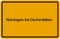 City Sign Nienhagen bei Oschersleben