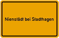 City Sign Nienstädt bei Stadthagen