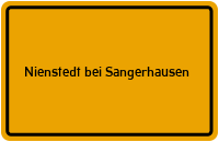 Ortsschild Nienstedt bei Sangerhausen