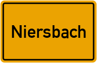 Ortsschild von Gemeinde Niersbach in Rheinland-Pfalz