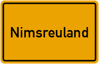 Ortsschild von Gemeinde Nimsreuland in Rheinland-Pfalz