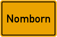 Ortsschild von Gemeinde Nomborn in Rheinland-Pfalz
