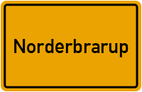 Ortsschild von Gemeinde Norderbrarup in Schleswig-Holstein