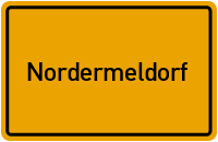 Ortsschild von Gemeinde Nordermeldorf in Schleswig-Holstein