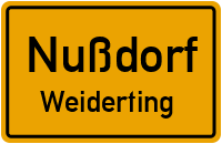 Straßenverzeichnis Nußdorf Weiderting