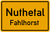 Straßenverzeichnis Nuthetal Fahlhorst