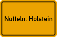 City Sign Nutteln, Holstein